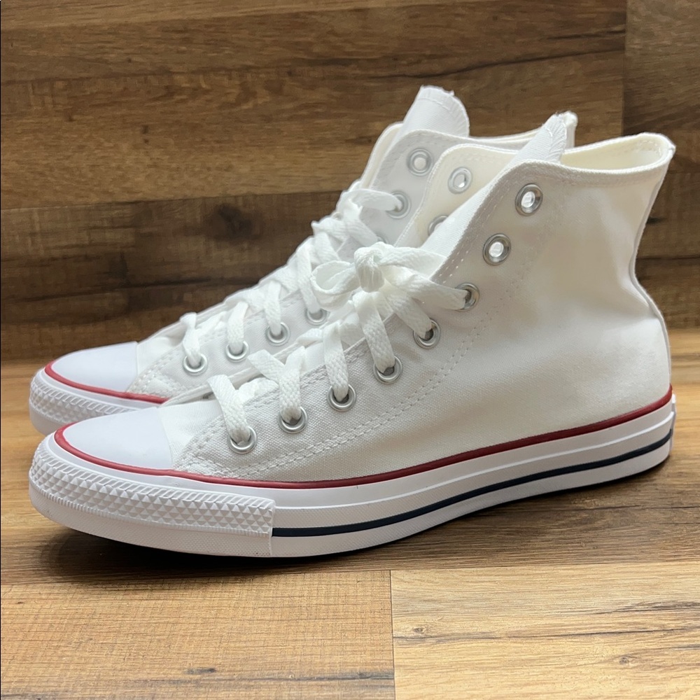 Converse All Star White Canvas High-Tops - Picture 2 of 9